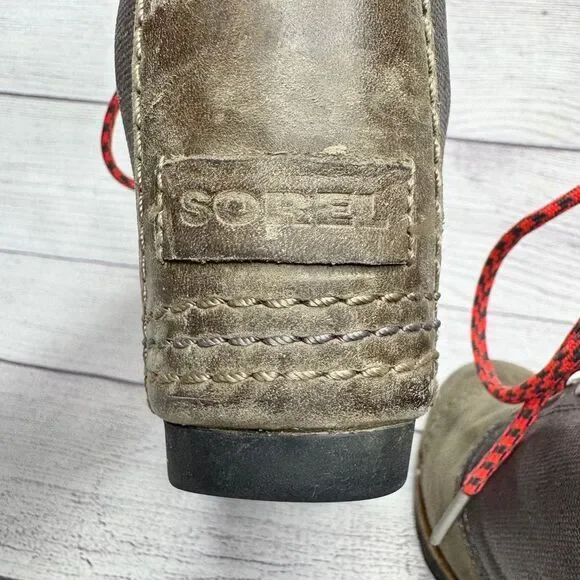 Sorel 1964 Premium Wedge Boots size 9 Canvas Leather Lace Up Waterproof Boots - Picture 2 of 6